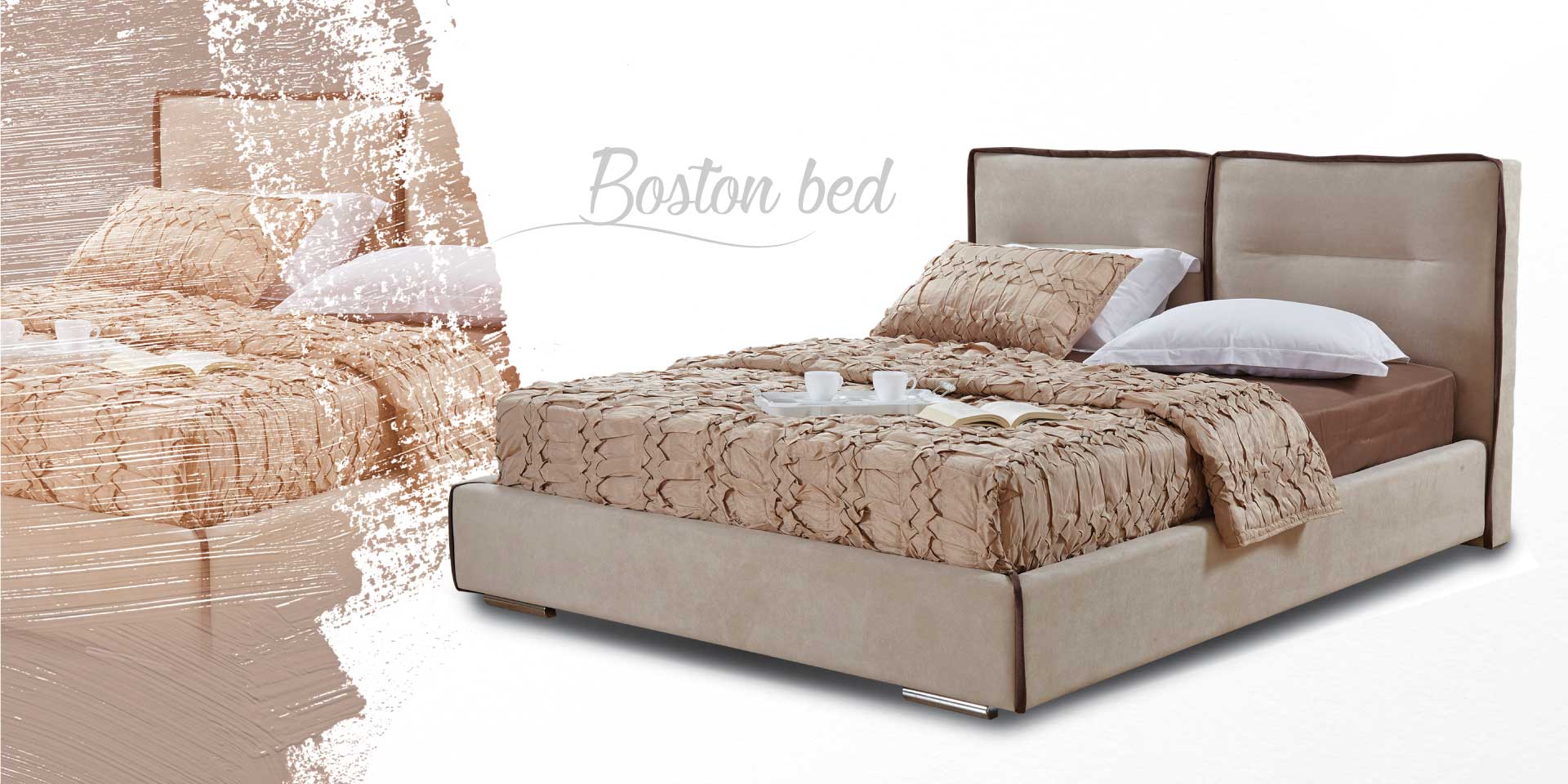 Υφασμάτινο κρεβάτι Boston