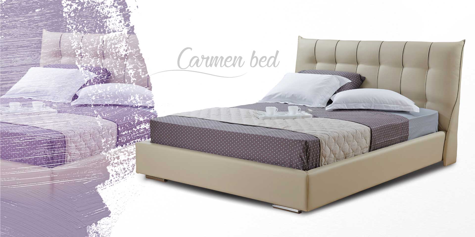 Υφασμάτινο κρεβάτι Carmen